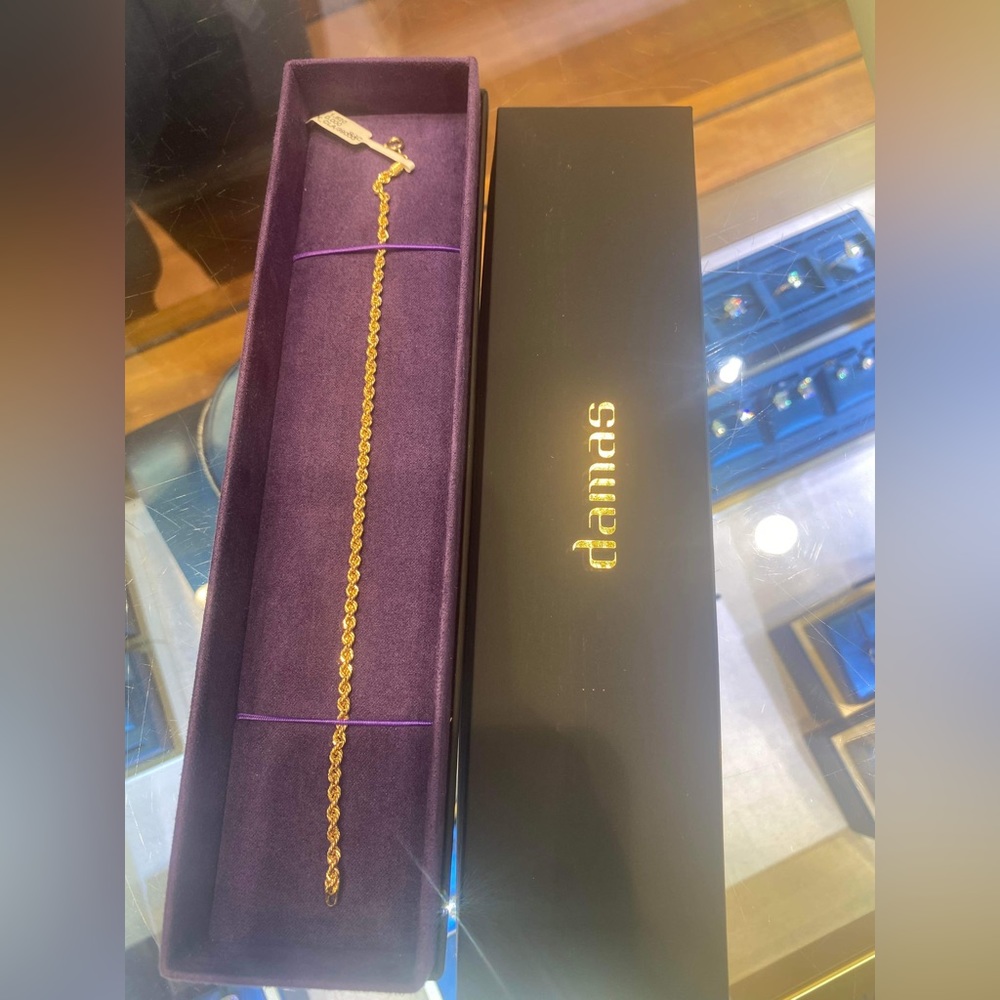 18k gold rope bracelet
